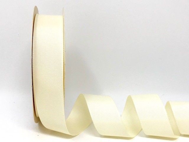 Bertie's Bows Ivory Grosgrain Ribbon 25mm