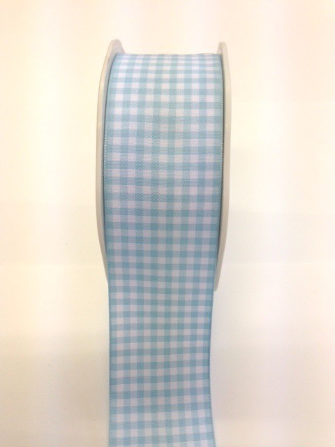 Vivant Pale Blue Gingham Ribbon 38mm