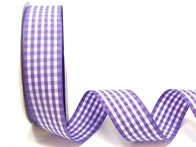 Vivant Lilac Gingham Ribbon 25mm