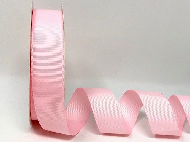 Bertie's Bows Pale Pink Grosgrain Ribbon 25mm