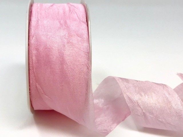 Bertie's Bows Pale Pink Silky Crush Ribbon 38mm