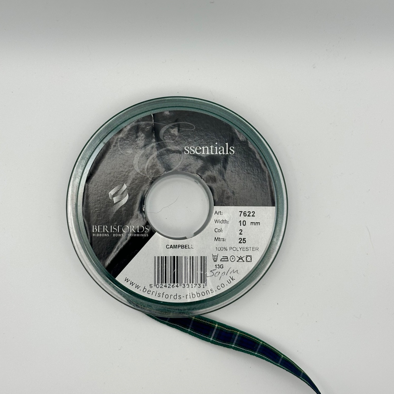 Berisfords Campbell Tartan Ribbon 10mm, photo 3 of 4