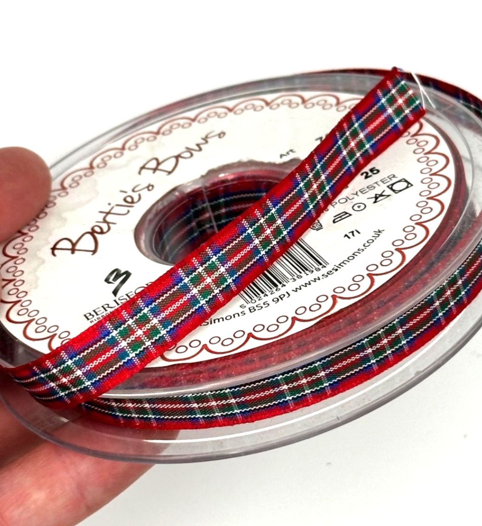 Berisfords Royal Stewart Tartan Ribbon 10mm, photo 2 of 4