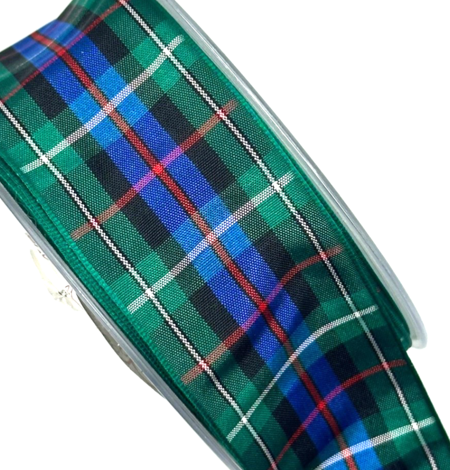 Berisfords Rose Tartan Ribbon 40mm, photo 2 of 4