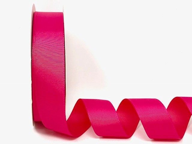 Bertie's Bows Shocking Pink Grosgrain Ribbon 25mm