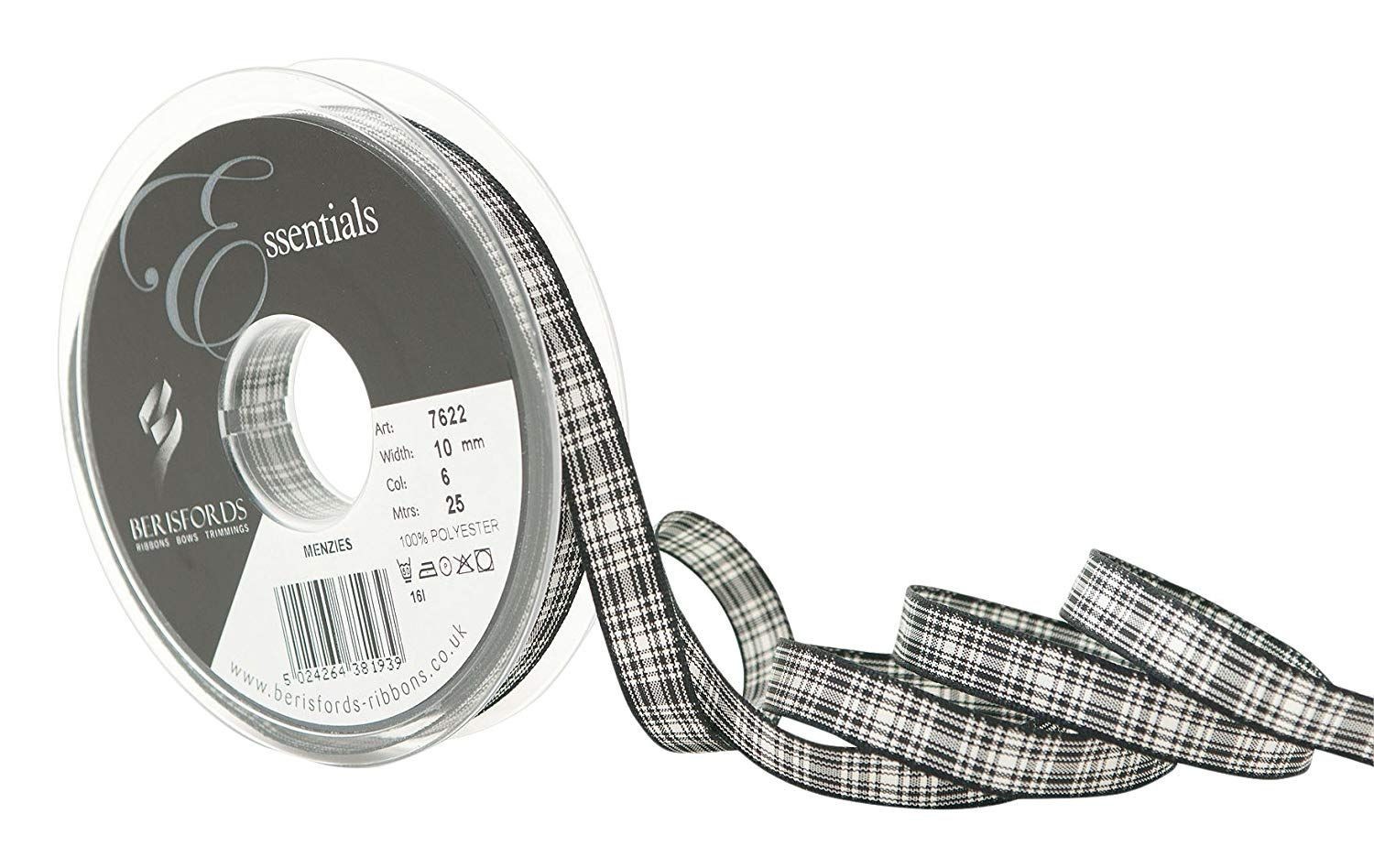 Berisfords Menzies Tartan Ribbon 10mm