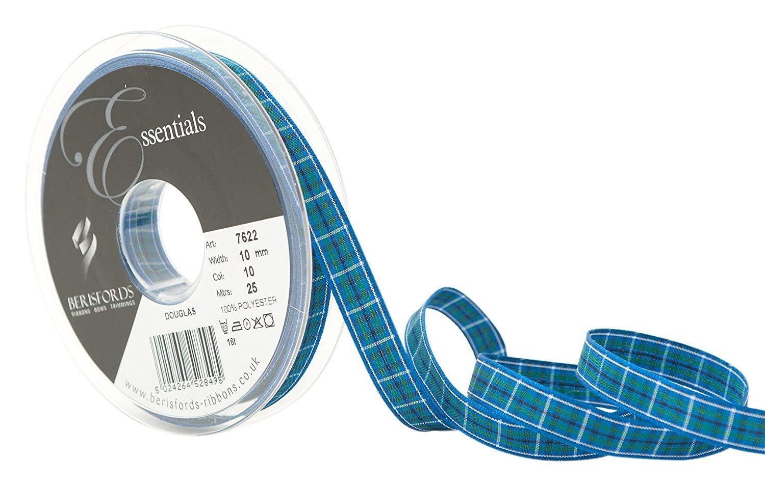 Berisfords Douglas Tartan Ribbon 10mm