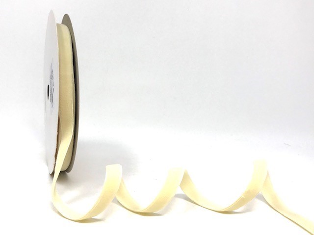 Bertie's Bows Ivory Velvet Ribbon 10mm