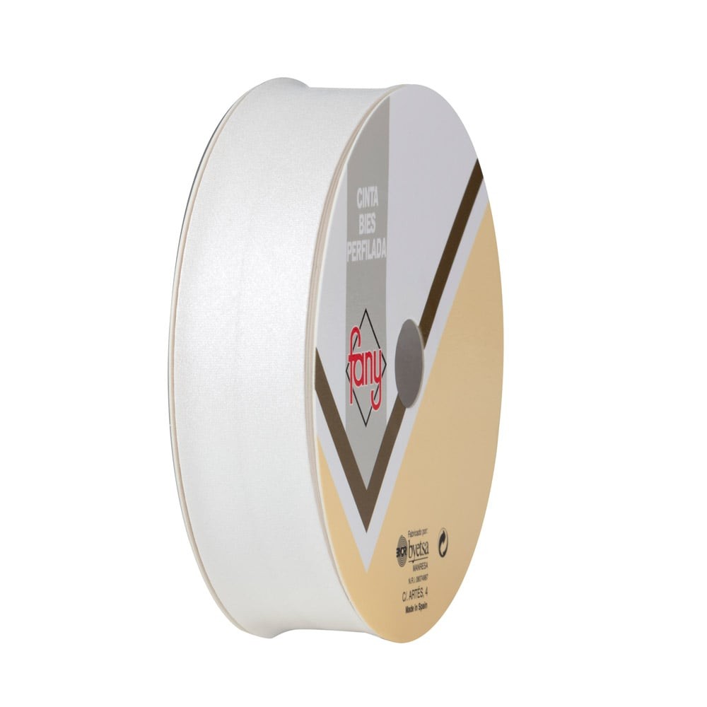 Byetsa Glow Milk White Bias Binding Tape 30mm 100% Cotton