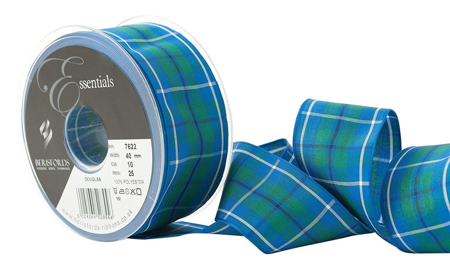 Berisfords Douglas Tartan Ribbon 40mm