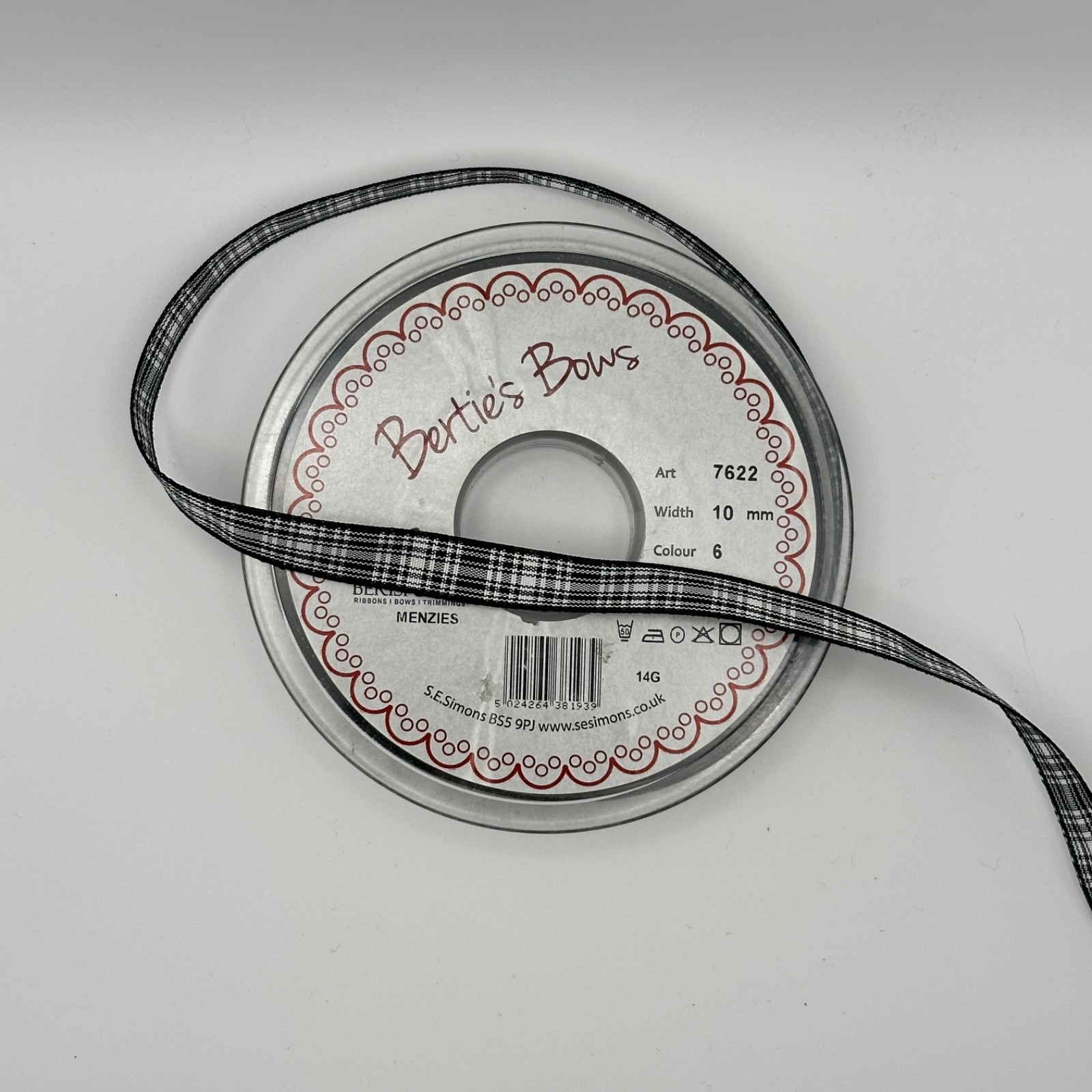 Berisfords Menzies Tartan Ribbon 10mm, photo 4 of 4
