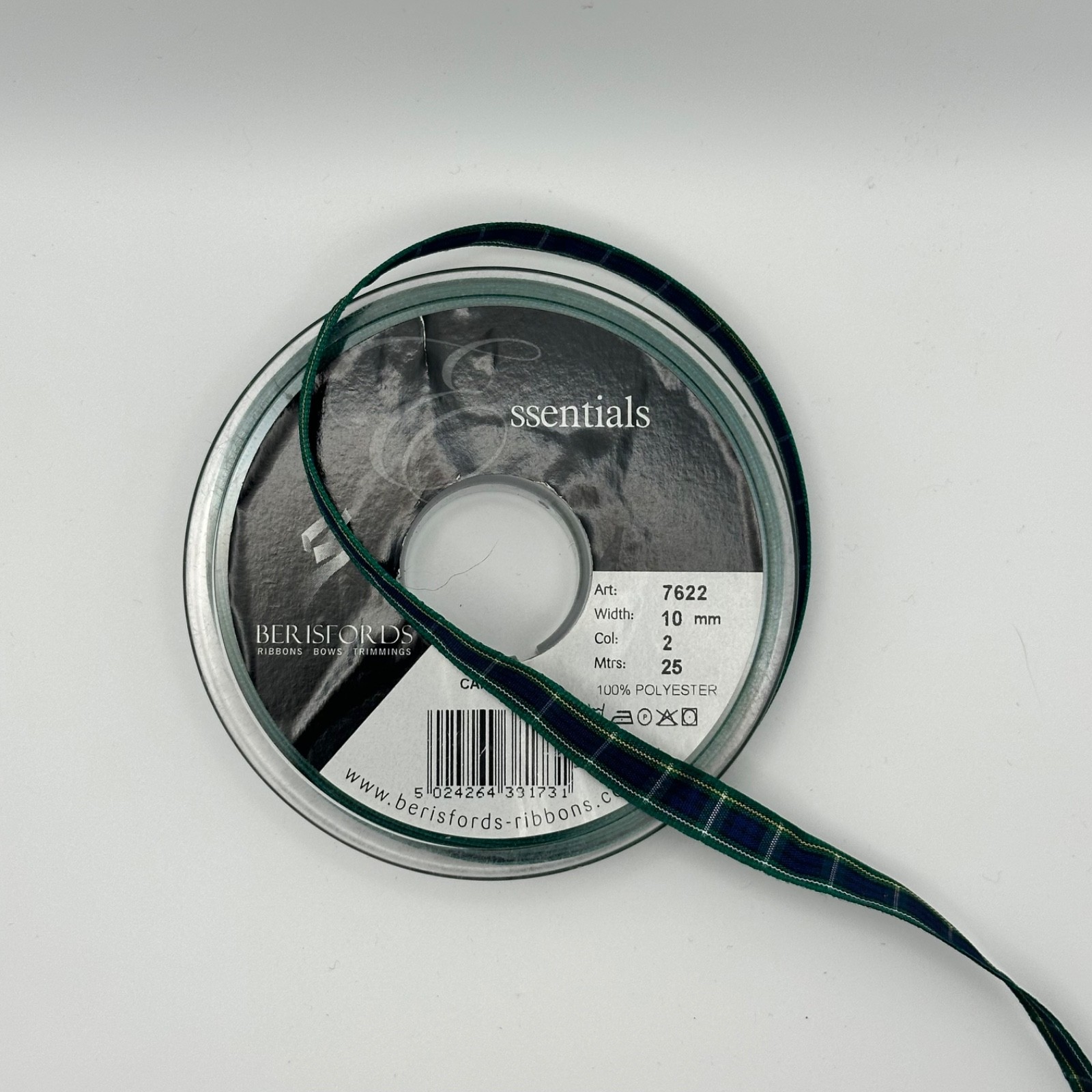 Berisfords Campbell Tartan Ribbon 10mm, photo 4 of 4